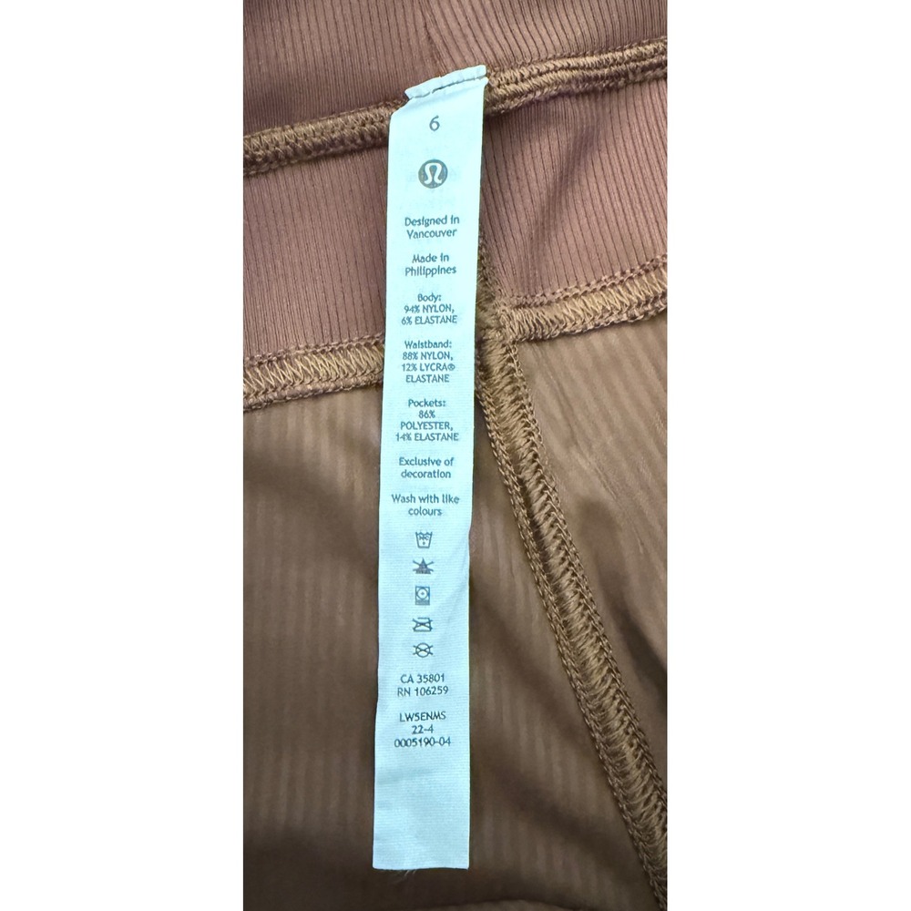 Lululemon Joggers Women's Size 6 Brown Dance Studio Mid Rise Athletic Yoga Pants - Picture 4 of 6